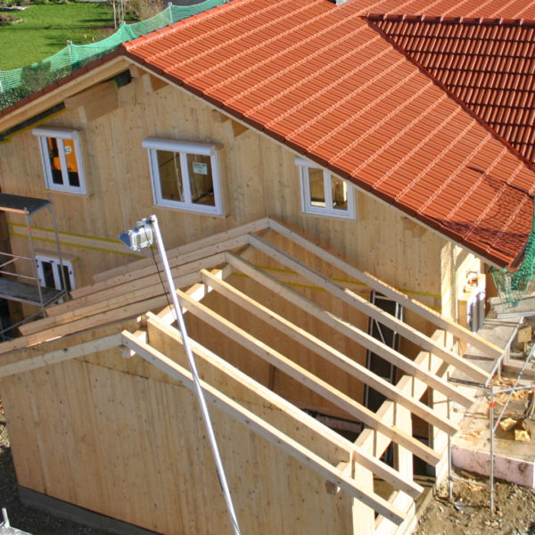 Holzhaus Rohbau