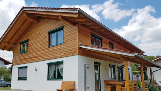 Massiv Holzhaus Niedrigenergiebauweise