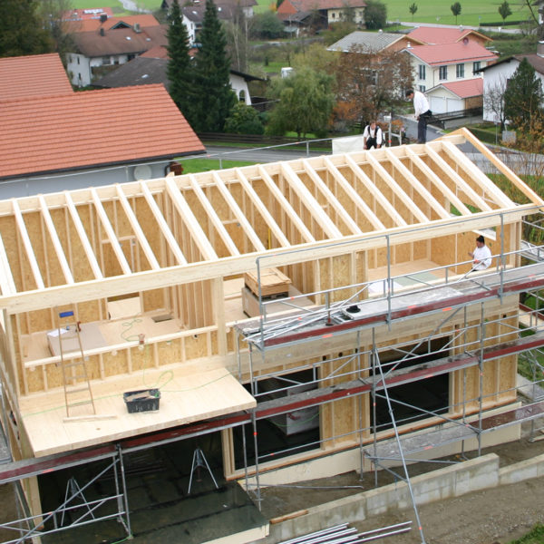 Rohbau Holzhaus